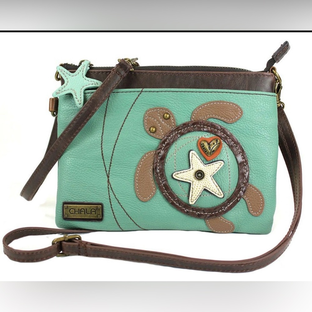 Chala Size Convertible Crossbody Bag with Brown Strap